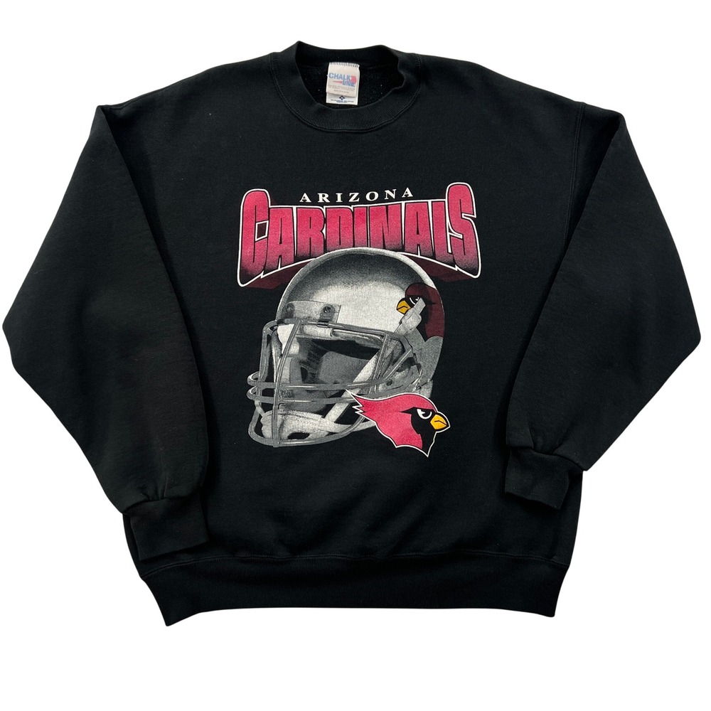 Vintage Chalk Line Arizona Cardinals Sweatshirt Men XL Black NFL Football 90s
